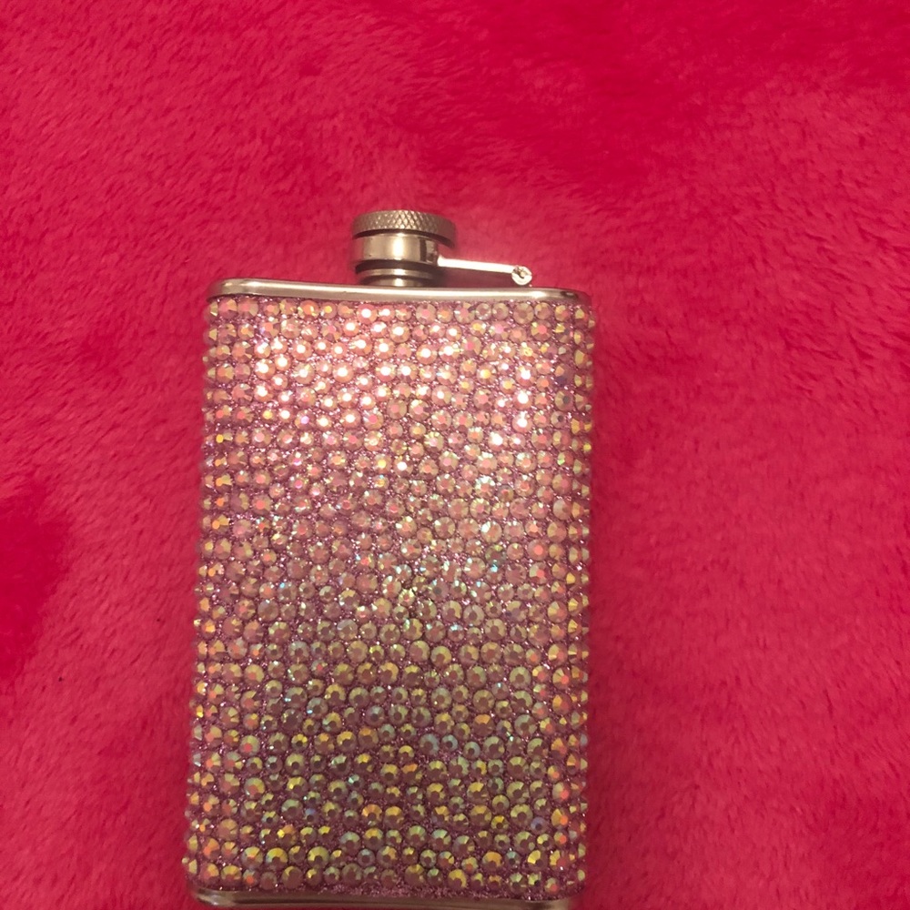 Pink rhinestone flask - Picture 2 of 4